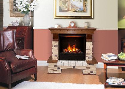 Портал из камня Dimplex Pierre Luxe для Albany темный дуб/белый